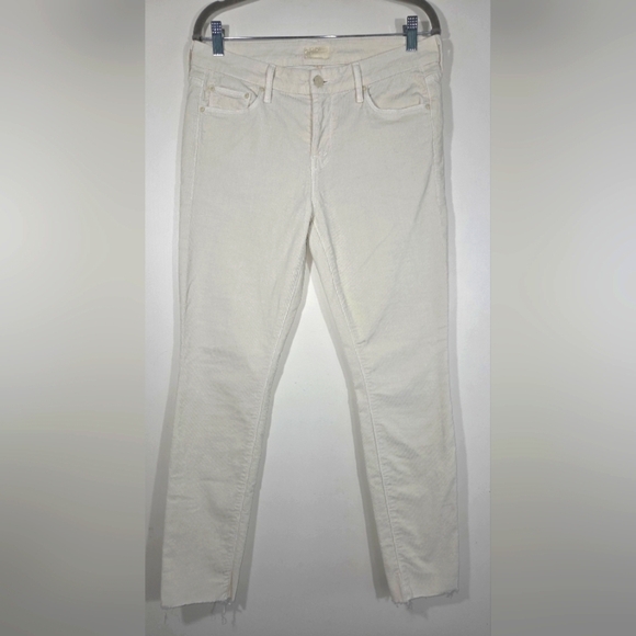 MOTHER Cream Ankle & Cropped Jeans - Picture 1 of 6
